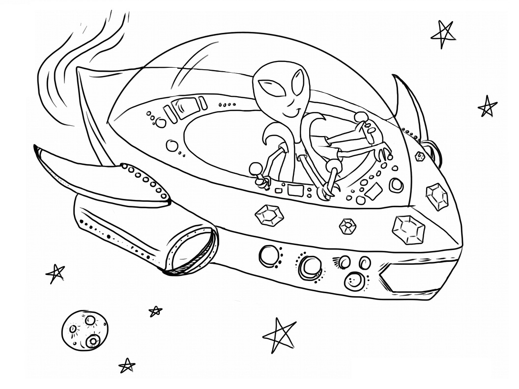 Printable Alien Coloring Pages
