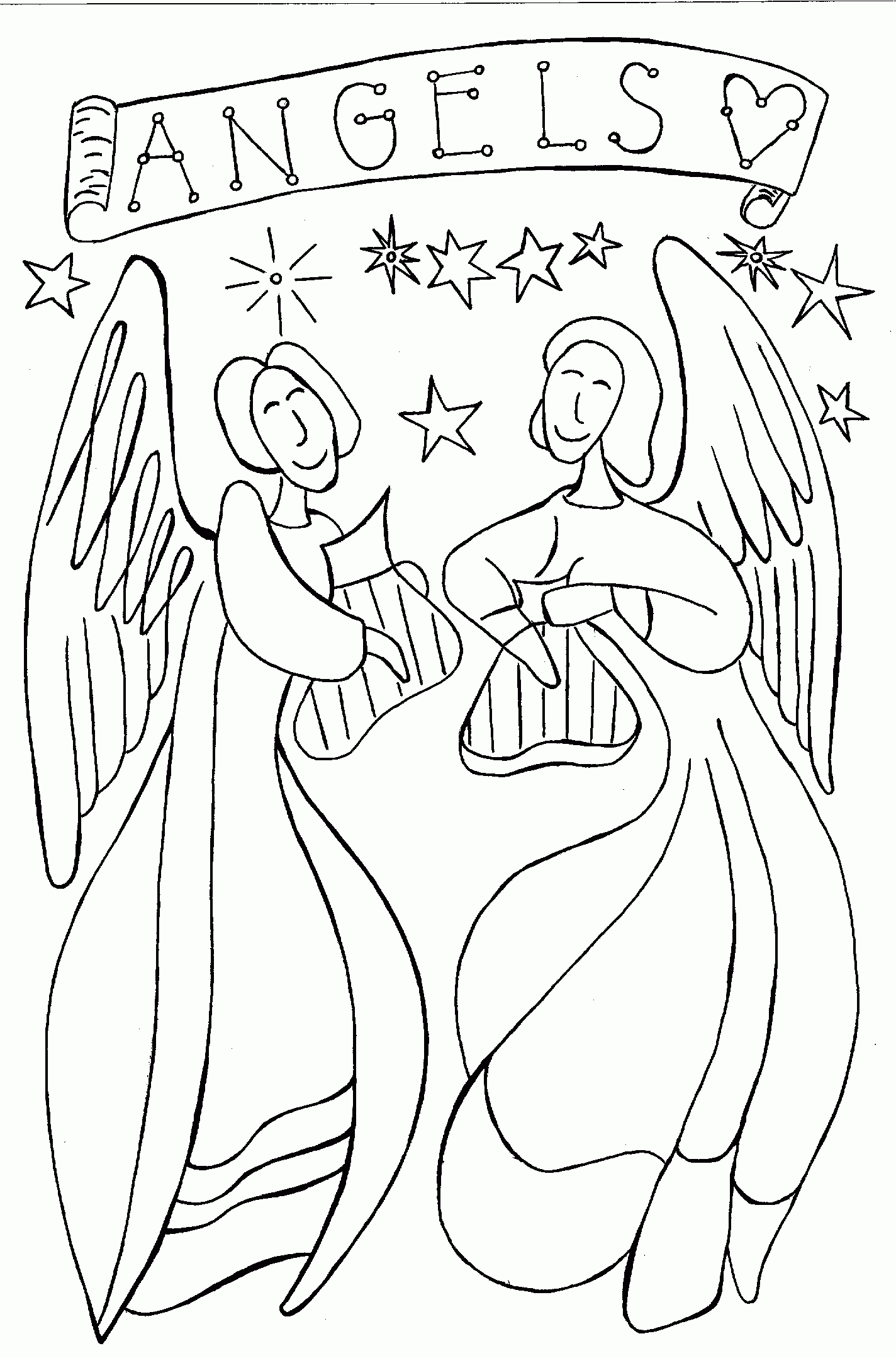 Free Printable Angel Coloring Pages Free Printable Templates Free Printable Angel Coloring Pages Free Printable Templates