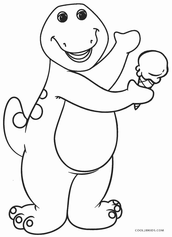 Free Printable Barney Coloring Pages
