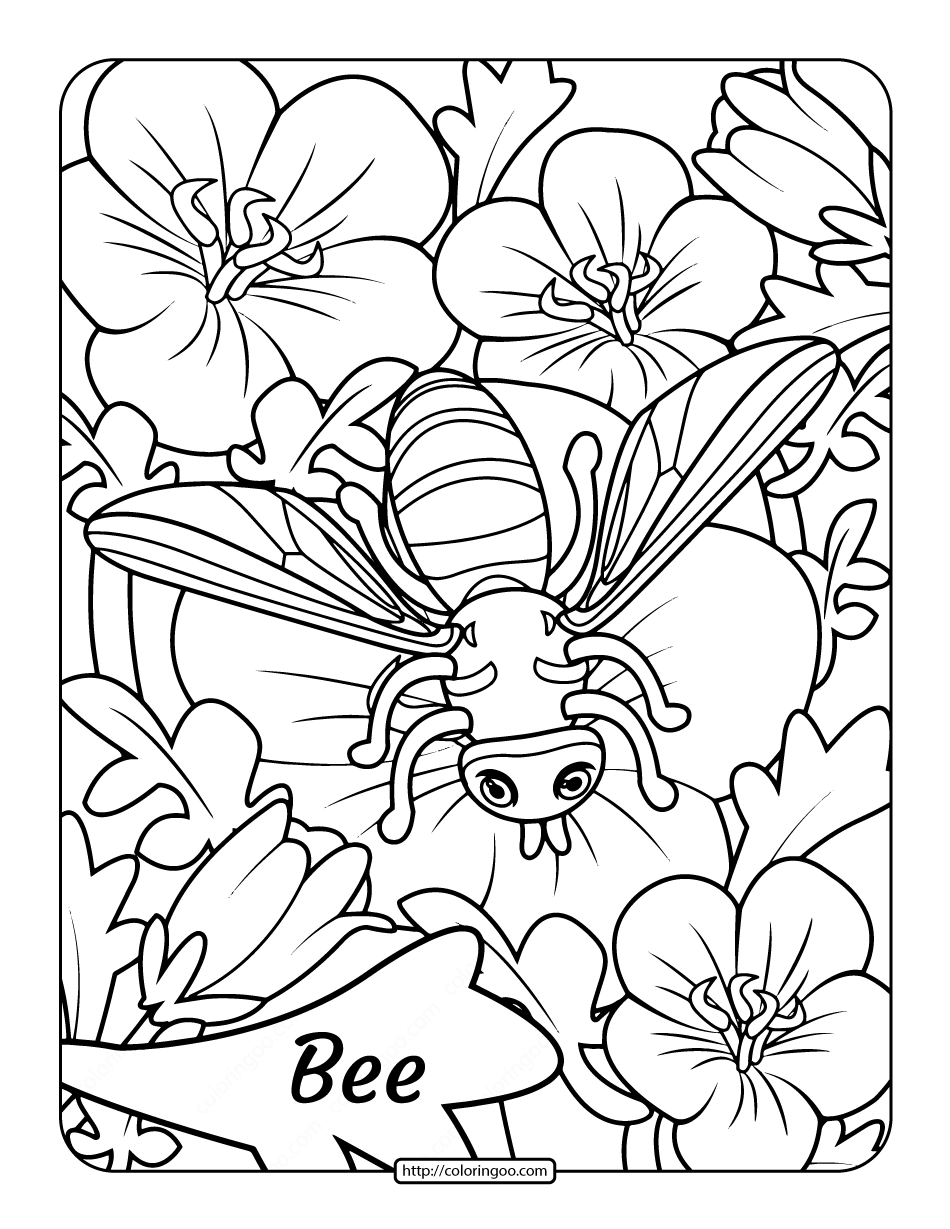 Free Printable Bee Coloring Pages Free Printable Templates