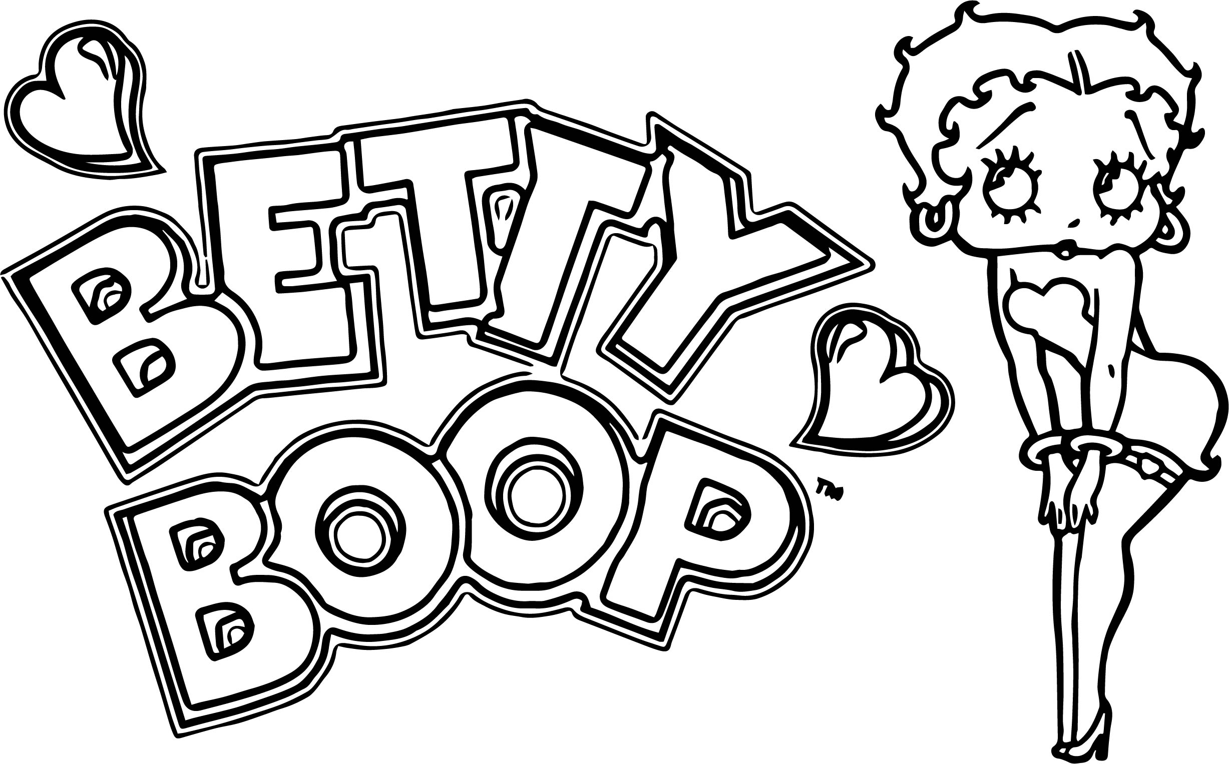 Free Printable Betty Boop Coloring Pages Free Printable Betty Boop Coloring Pages
