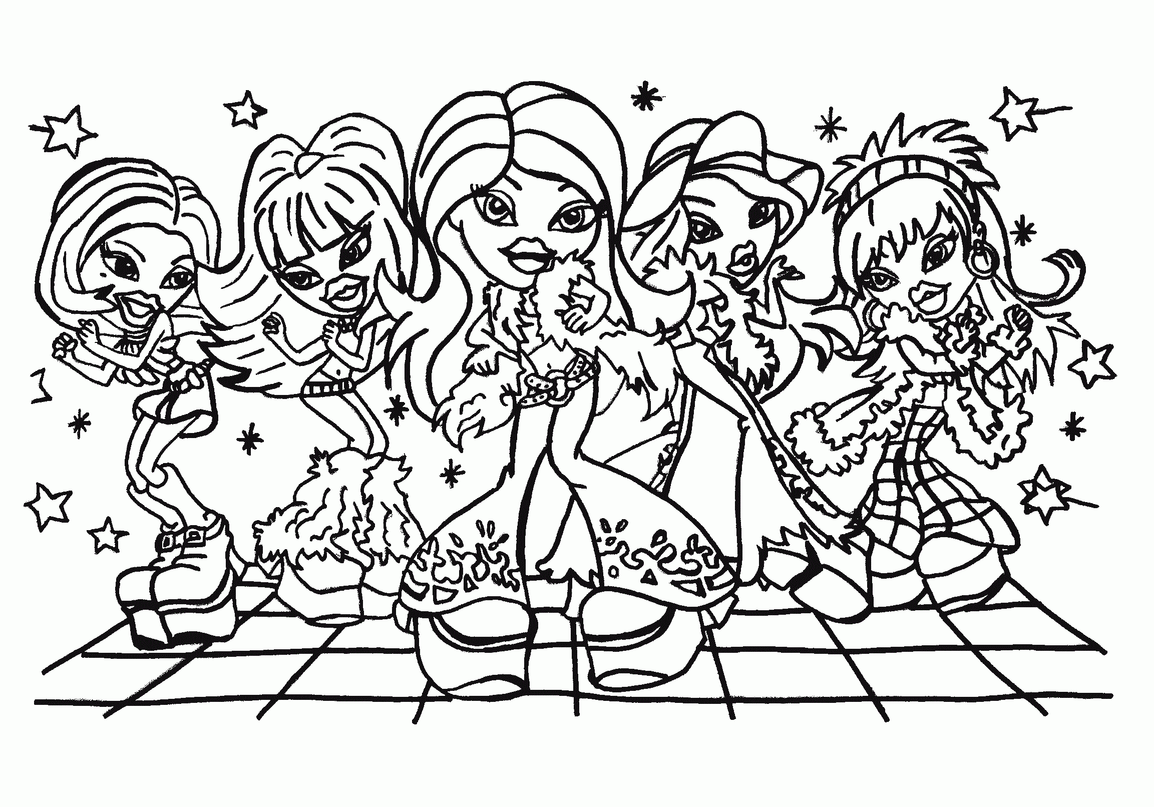 Free Printable Bratz Coloring Pages For Kids Free Printable Bratz Coloring Pages For Kids