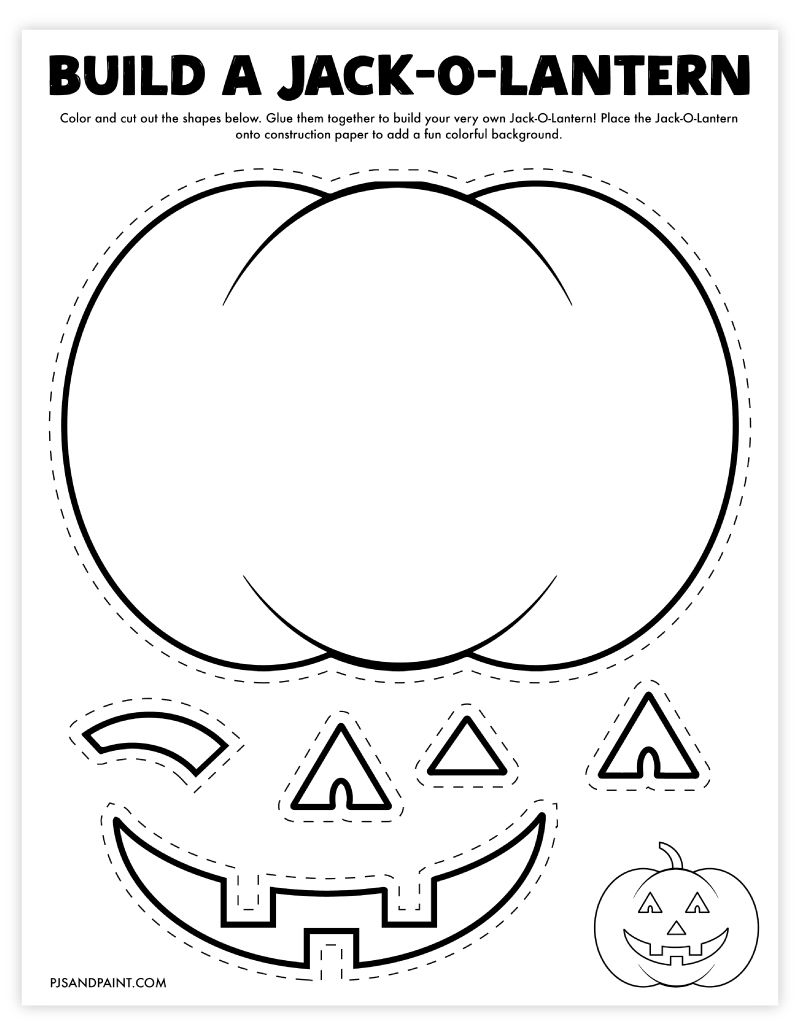 Free Printable Build A Jack O Lantern Craft Halloween Preschool Free Free Printable Build A Jack O Lantern Craft Halloween Preschool Free