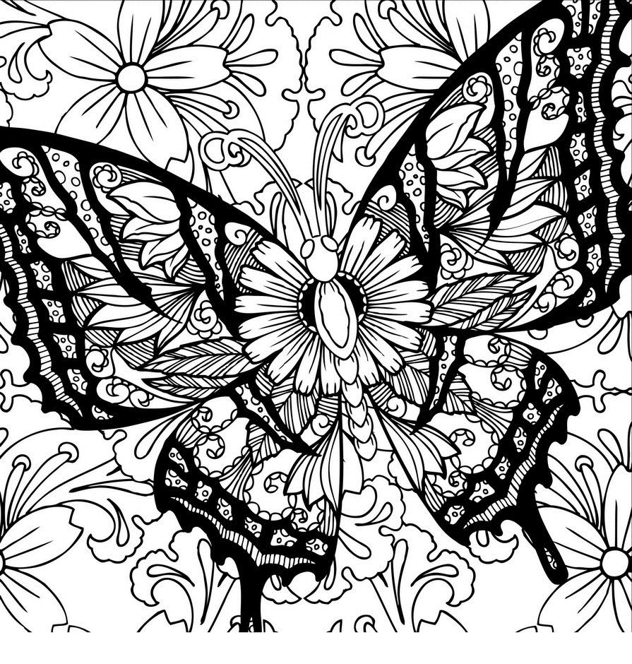 Free Printable Butterfly Coloring Pages For Adults Coloring Book 