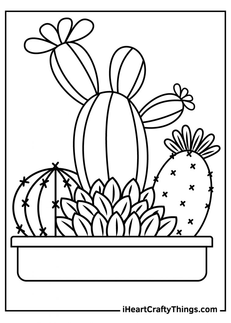 Free Printable Cactus Coloring Pages