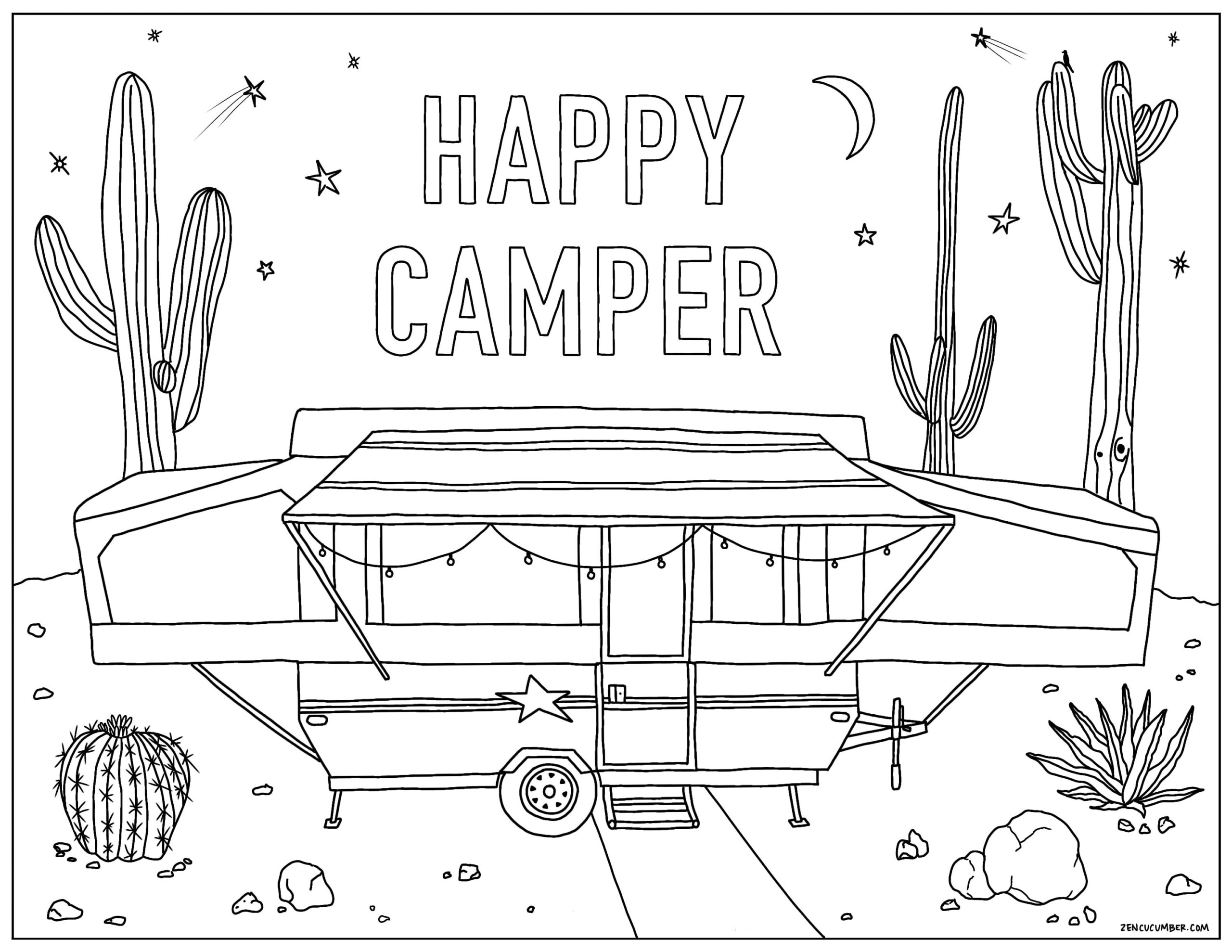 Free Printable Camper Coloring Pages Free Printable Camper Coloring Pages