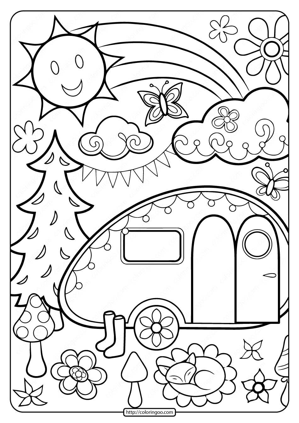Free Printable Camper Coloring Pages Tikahlaa Free Printable Camper Coloring Pages Tikahlaa