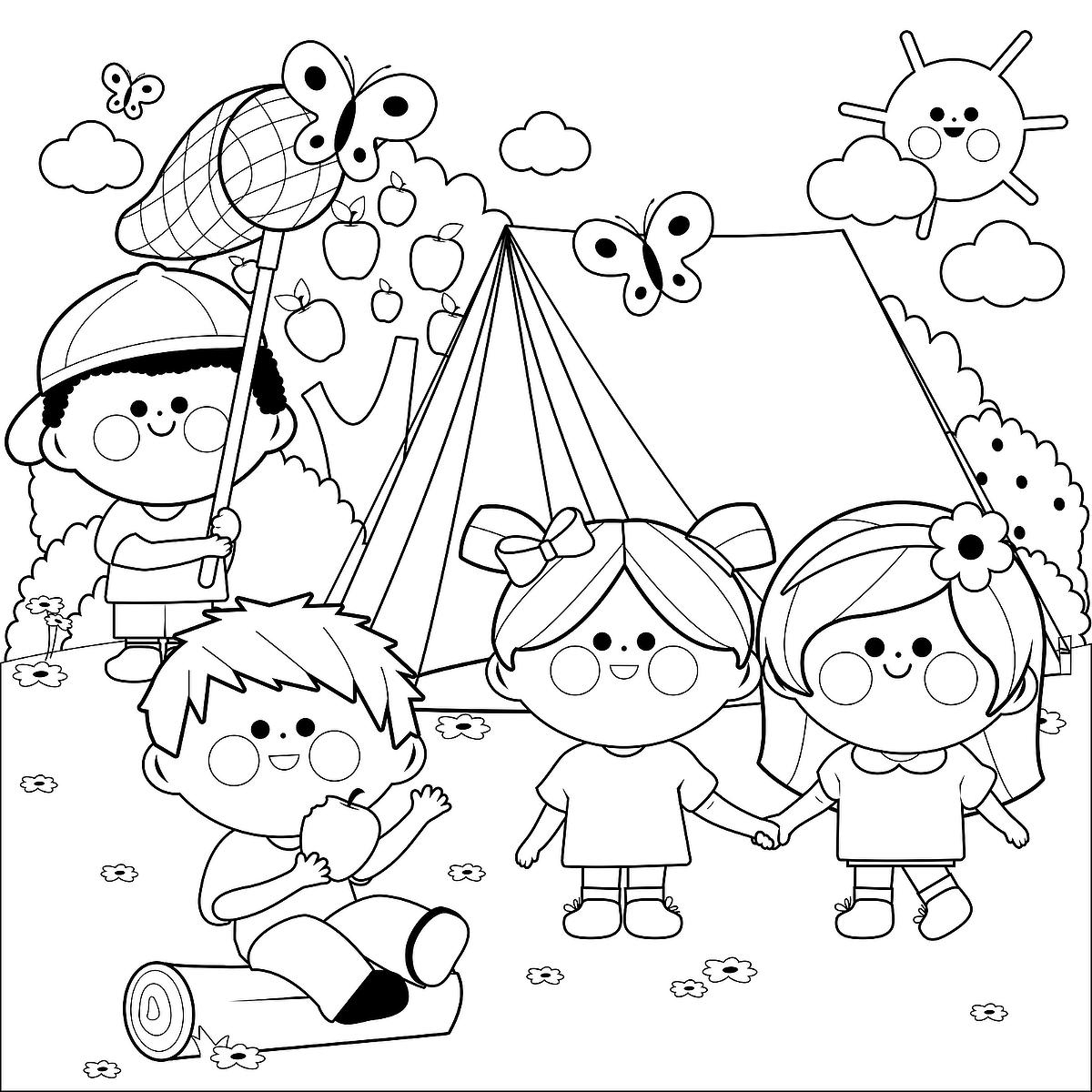Free Printable Camping Coloring Pages Free Printable Camping Coloring Pages