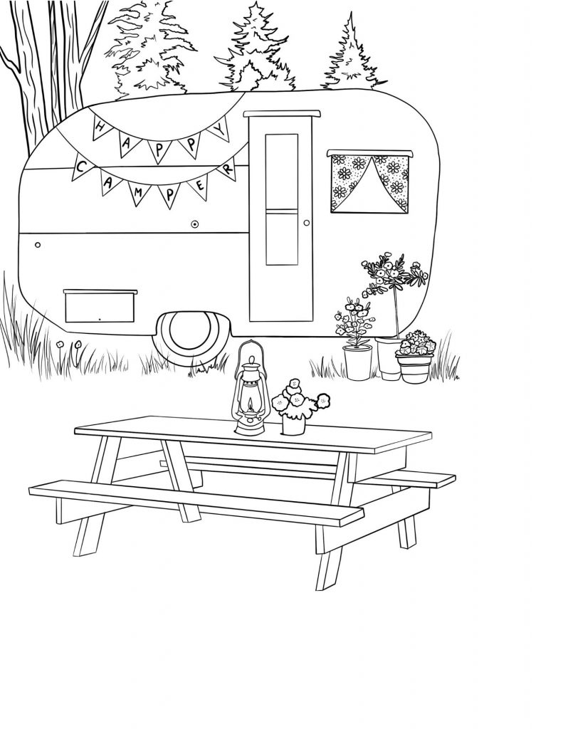 Free Printable Camping Coloring Pages Free Printable Camping Coloring Pages