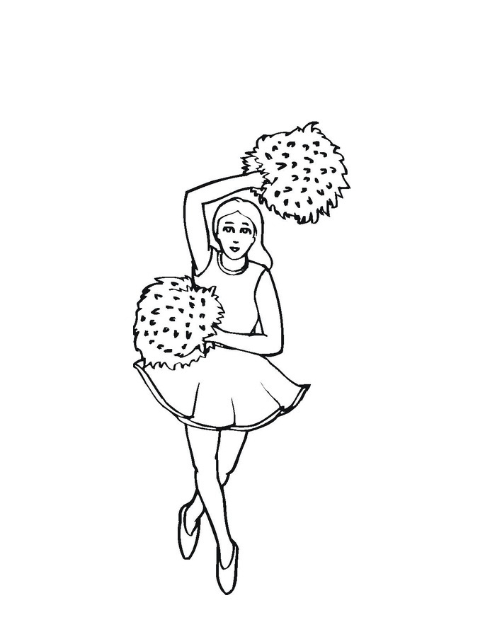 Free Printable Cheerleading Coloring Pages For Kids