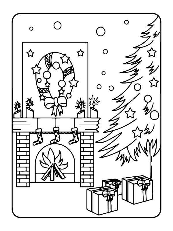 Free Printable Christmas Fireplace Coloring Pages Christmas Printables Free Printable Christmas Fireplace Coloring Pages Christmas Printables