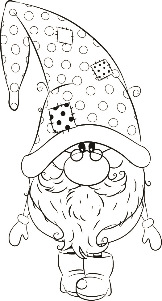 Free Printable Christmas Gnome Coloring Pages Printable Word Searches
