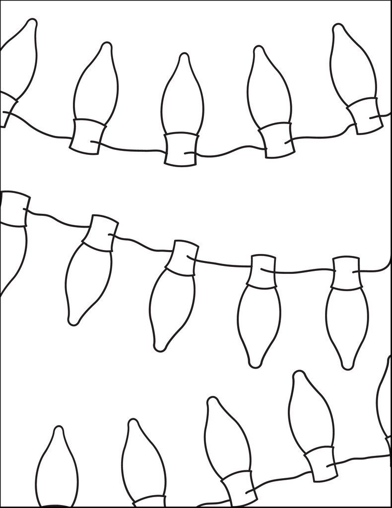 Free Printable Christmas Lights Coloring Pages Free Printable