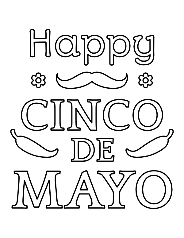 Cinco De Mayo Coloring Pages Printable Cinco De Mayo Coloring Pages Printable