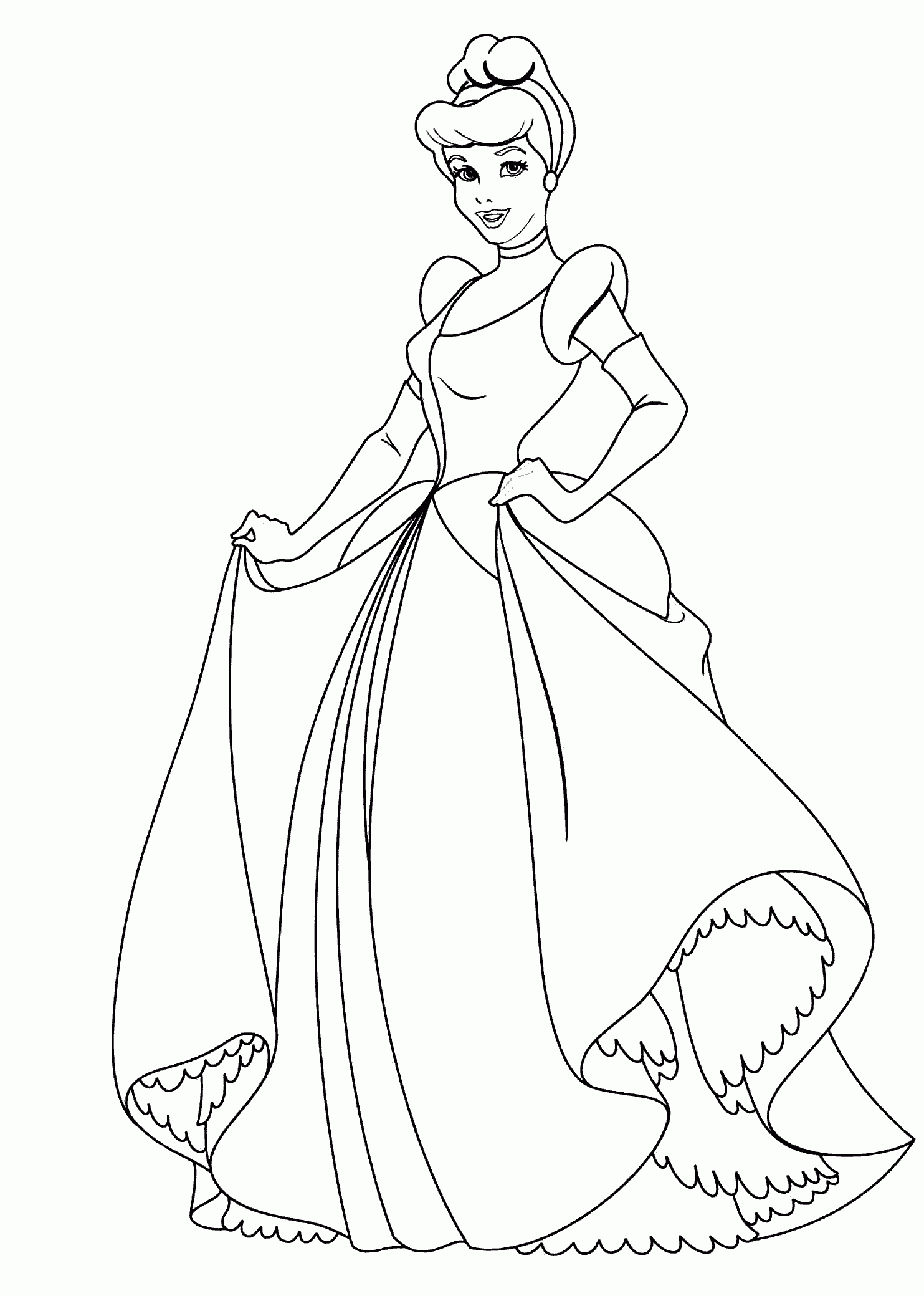 Cinderella Coloring Pages Free Printable