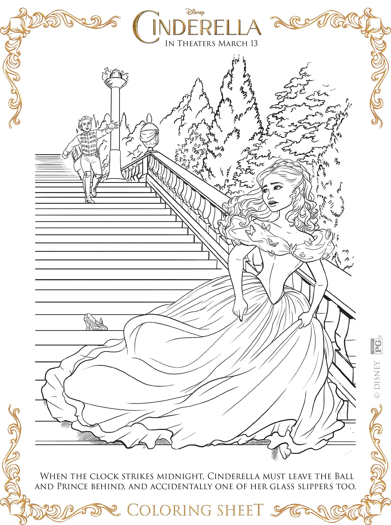 Free Printable Cinderella Coloring Pages