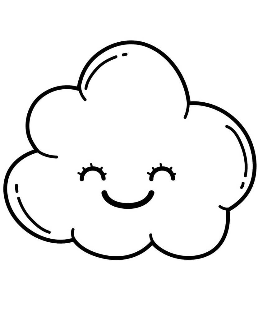 Printable Cloud Coloring Pages