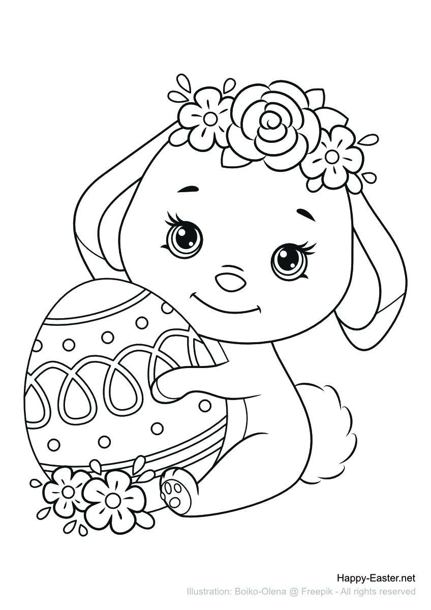 Free Printable Coloring Page Paschal Lamb Wearing A Crown Of Flowers Free Printable Coloring Page Paschal Lamb Wearing A Crown Of Flowers