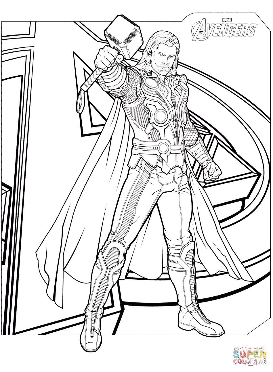 Free Printable Coloring Pages Avengers Coloring Home