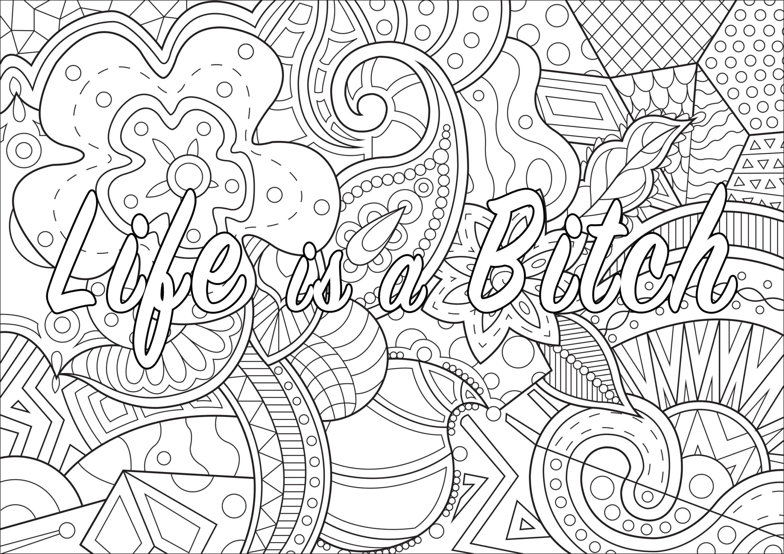 Free Printable Coloring Pages For Adults Swear Words Printable Templates Free Printable Coloring Pages For Adults Swear Words Printable Templates