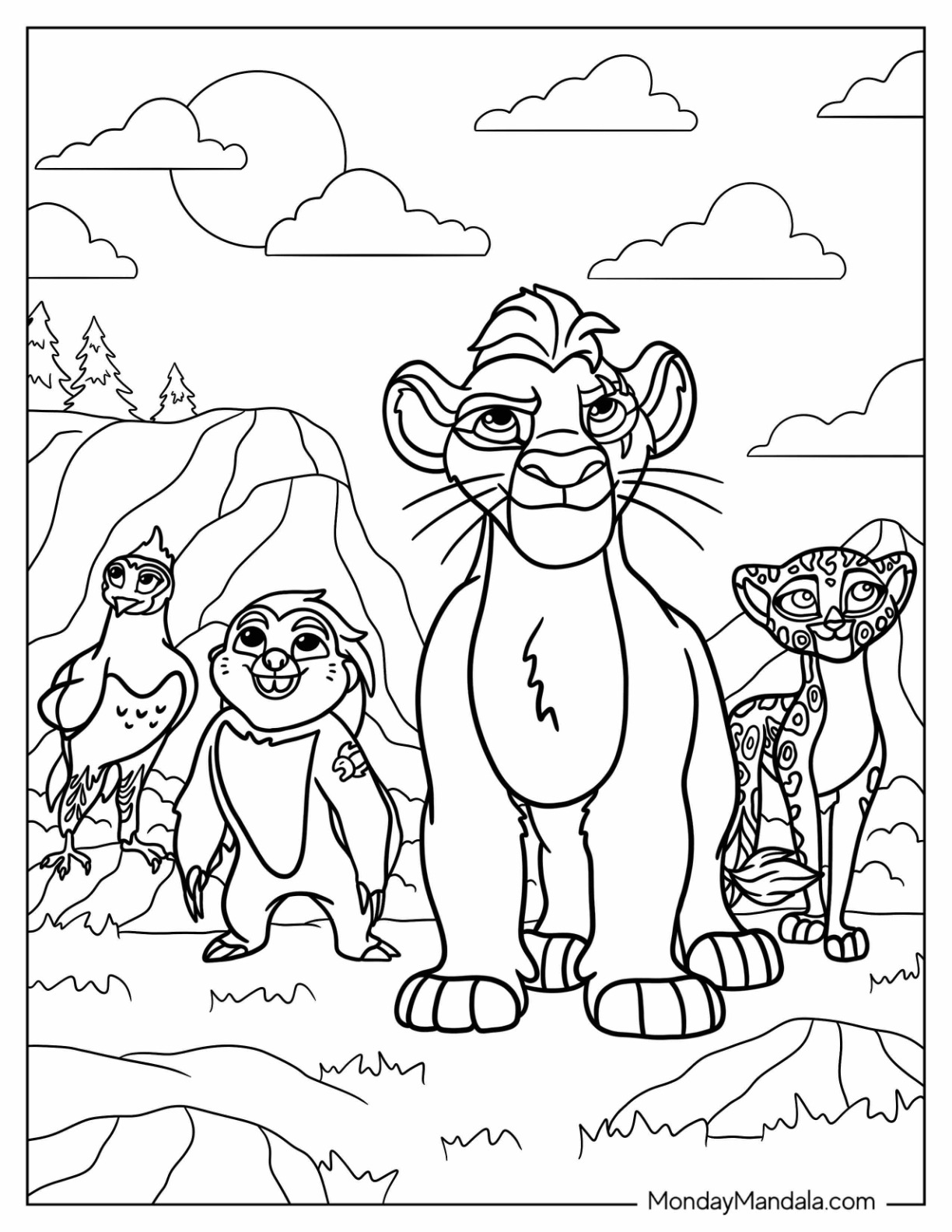 Free Printable Coloring Pages Lion King Download Free Printable