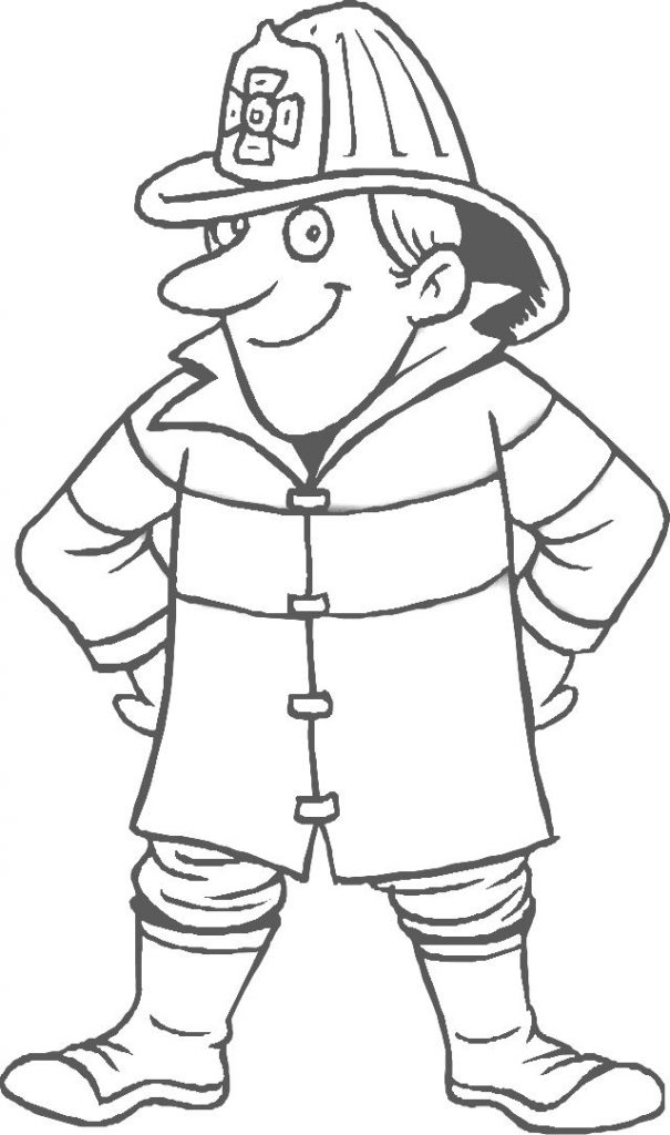 Printable Community Helpers Coloring Pages