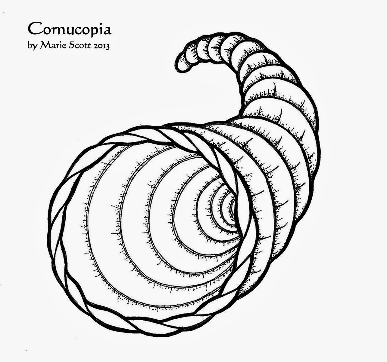 Printable Cornucopia Coloring Pages