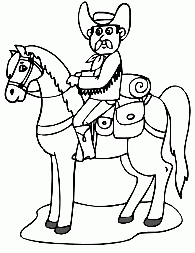 Free Printable Cowboy Coloring Pages For Kids Free Printable Cowboy Coloring Pages For Kids