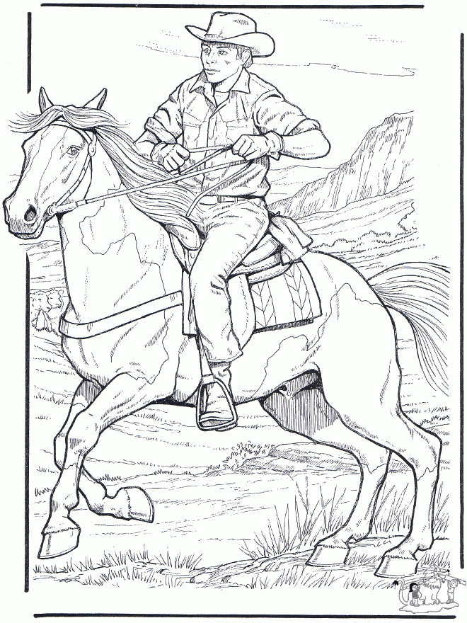 Printable Cowboy Coloring Pages Printable Cowboy Coloring Pages