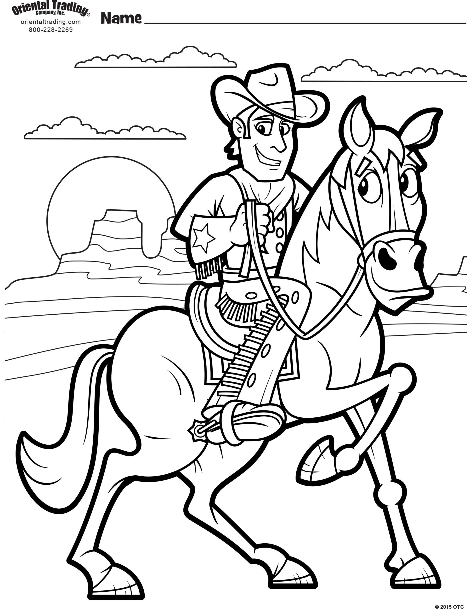 Free Printable Cowboy Coloring Pages Free Printable Cowboy Coloring Pages
