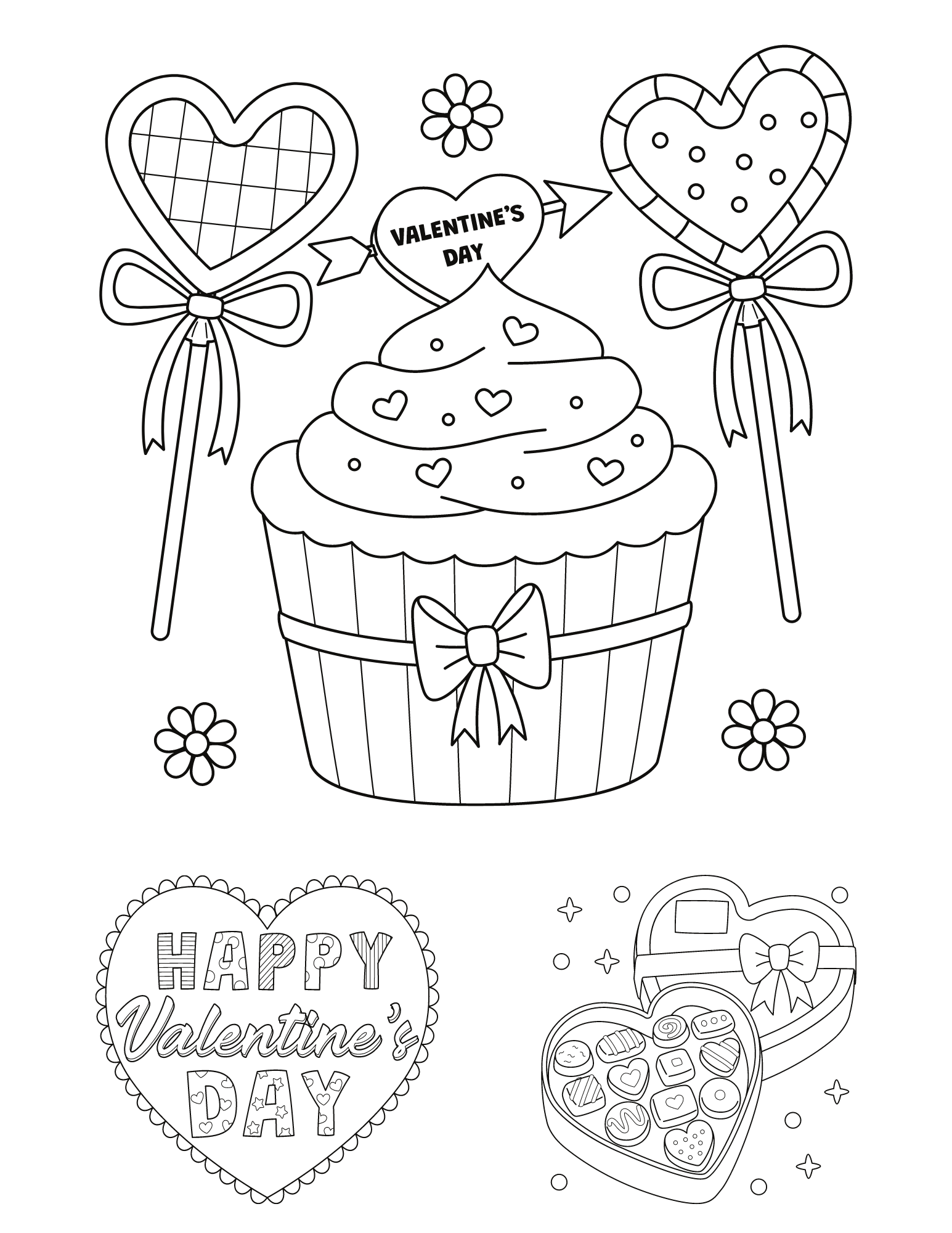 Free Printable Cute Valentine Coloring Pages For Kids And Adults