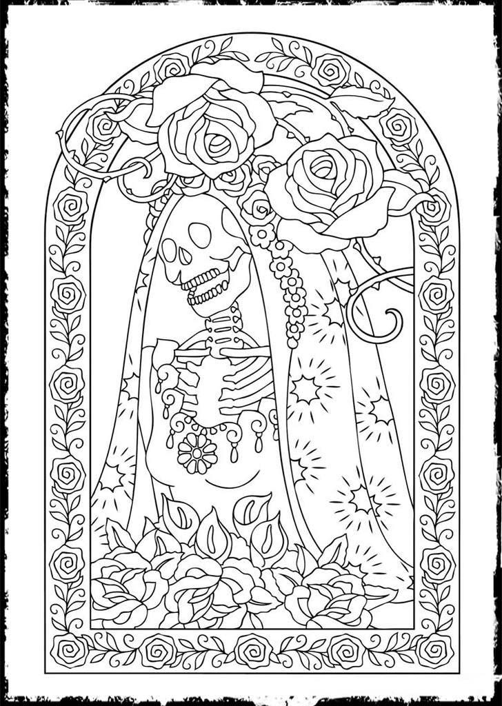 Printable Day Of The Dead Coloring Pages Printable Day Of The Dead Coloring Pages