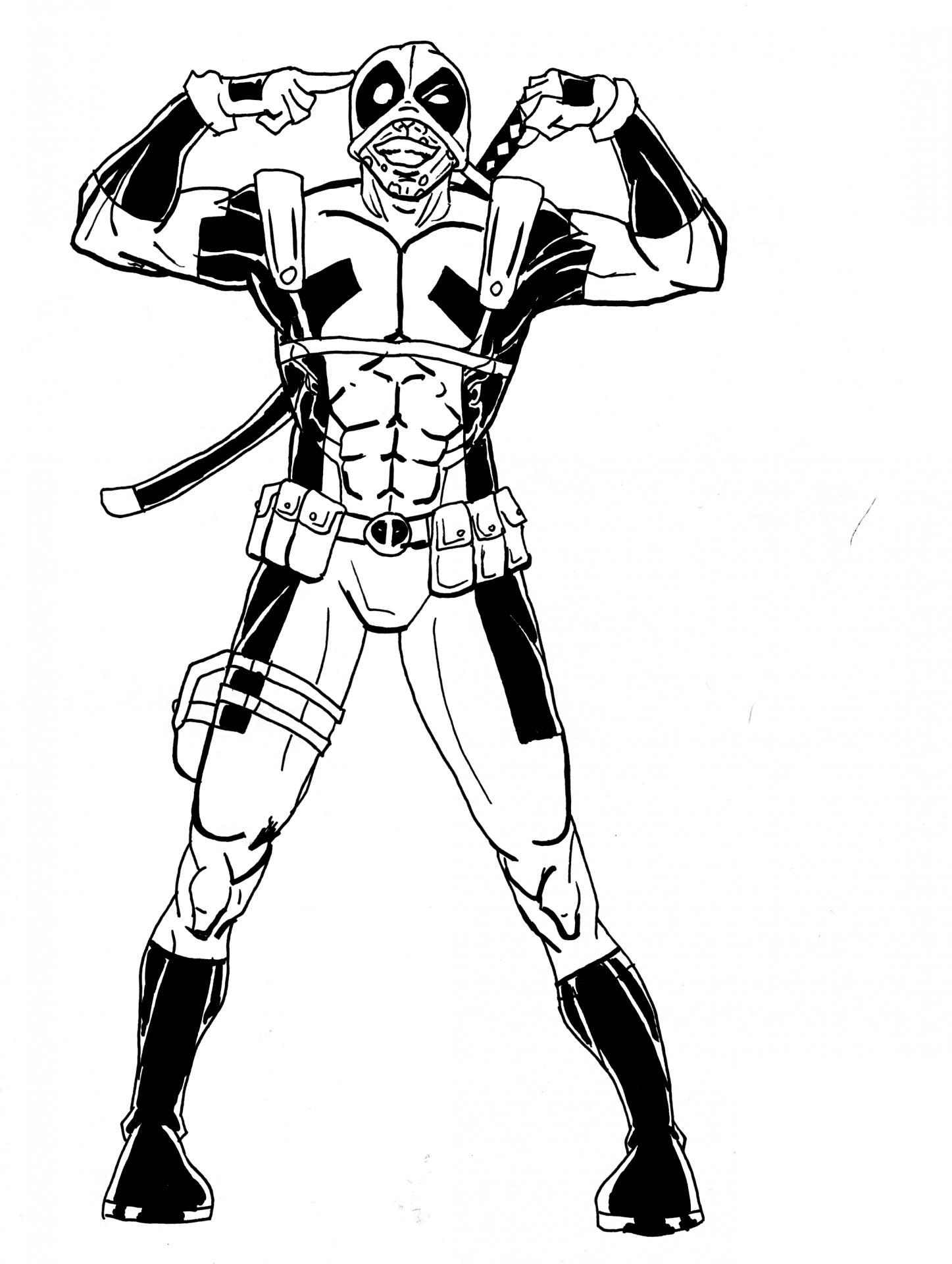Deadpool Coloring Pages Printable Deadpool Coloring Pages Printable