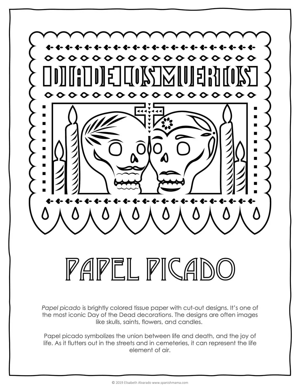 Free Printable Dia De Los Muertos Coloring Pages Free Printable Dia De Los Muertos Coloring Pages