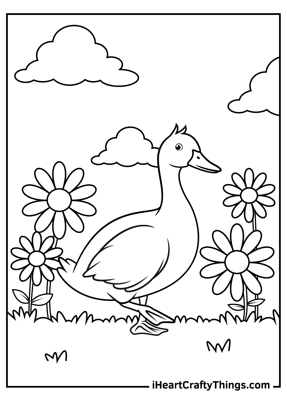 Printable Cute Duck Coloring Pages Printable Cute Duck Coloring Pages