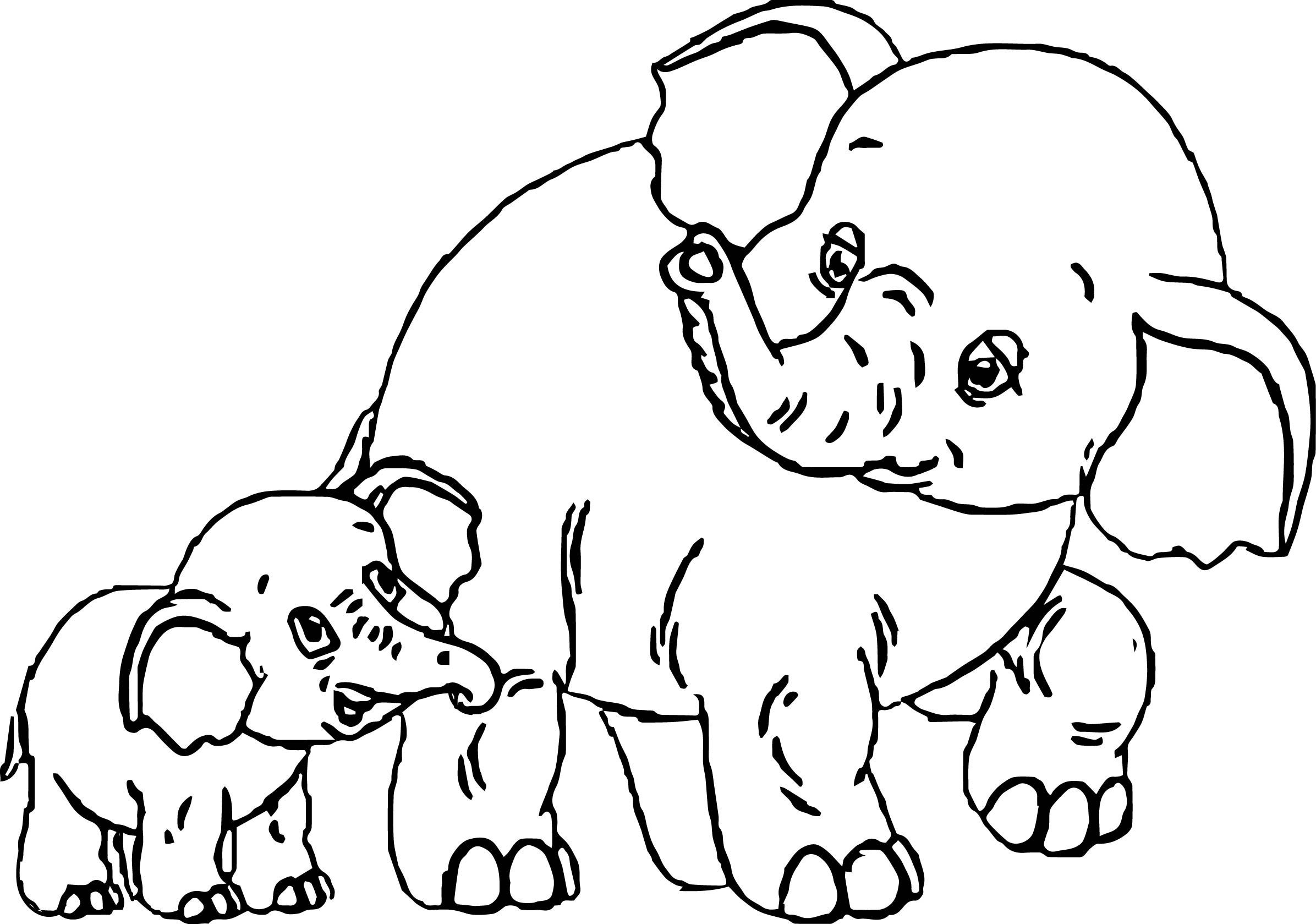Free Printable Elephant Coloring Pages Free Printable Elephant Coloring Pages