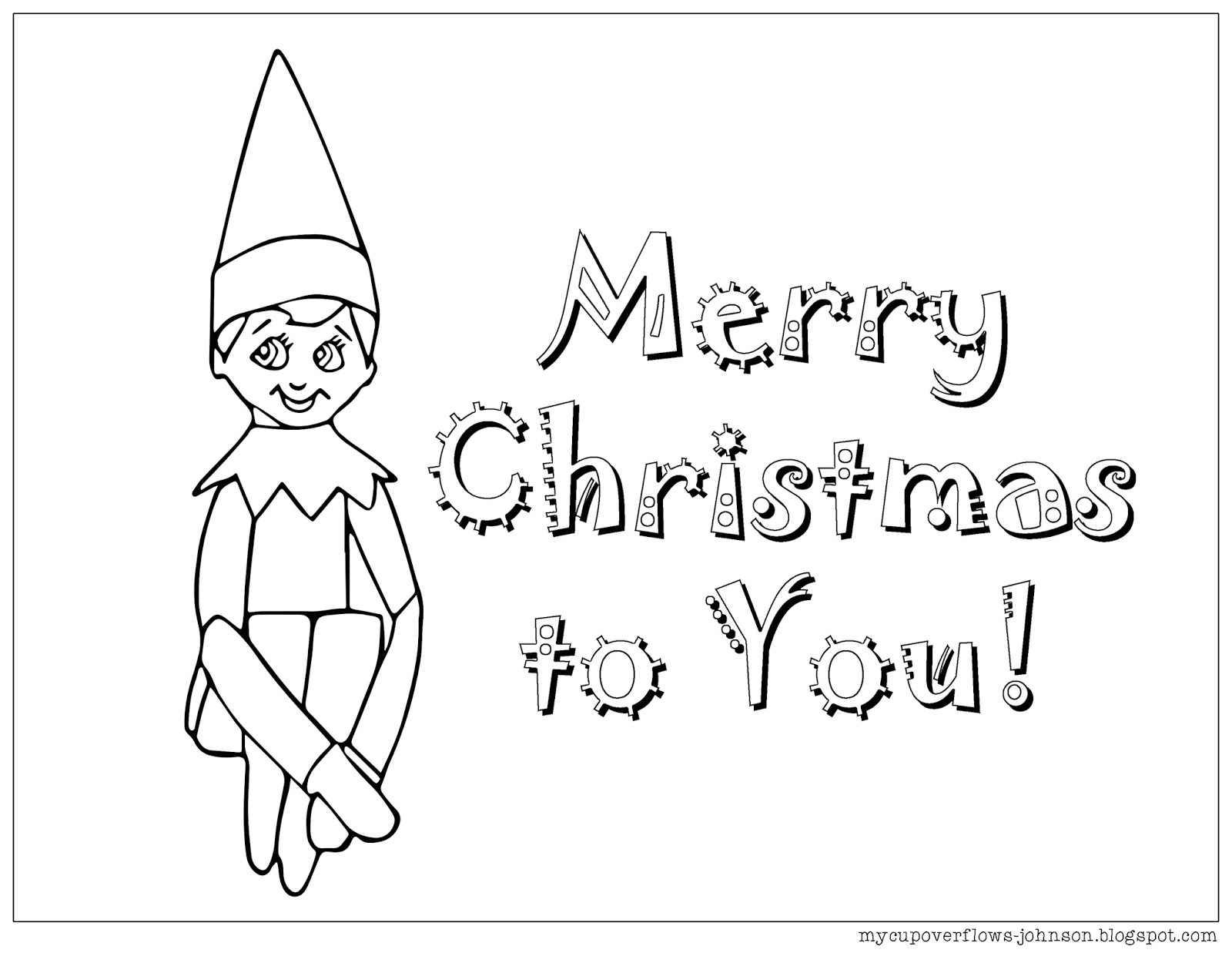 Free Printable Elf On The Shelf Coloring Pages Free Printable Elf On The Shelf Coloring Pages
