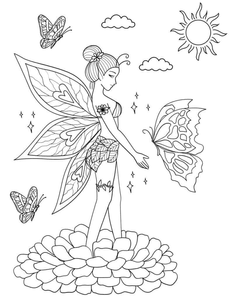 Printable Fairy Coloring Pages For Adults Printable Fairy Coloring Pages For Adults