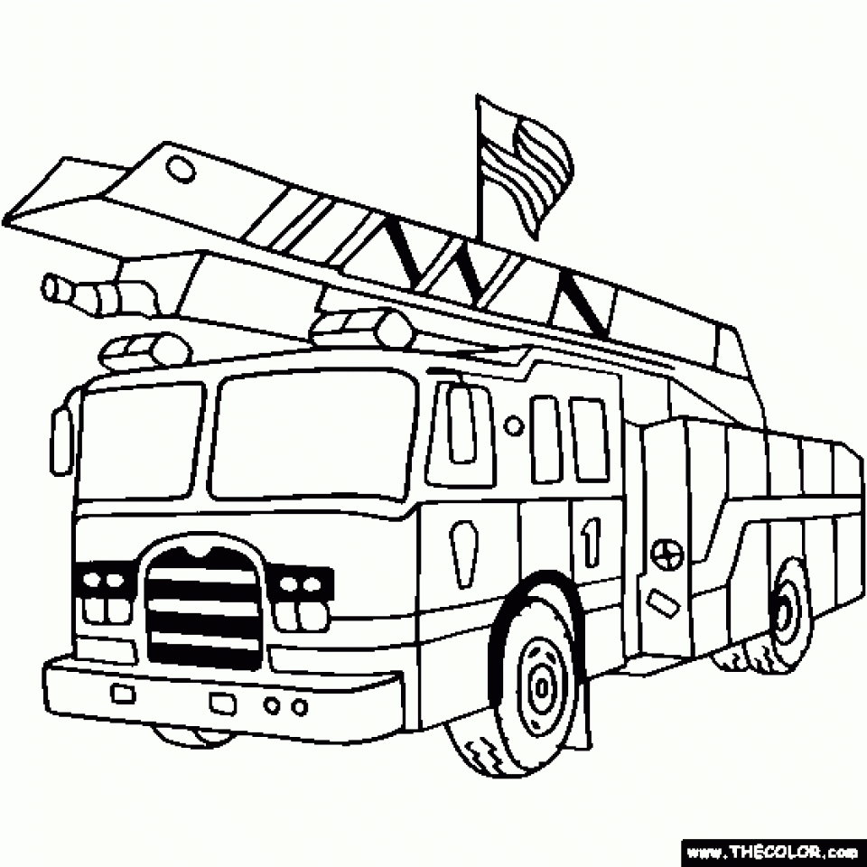 Free Printable Fire Truck Coloring Pages Free Printable Fire Truck Coloring Pages