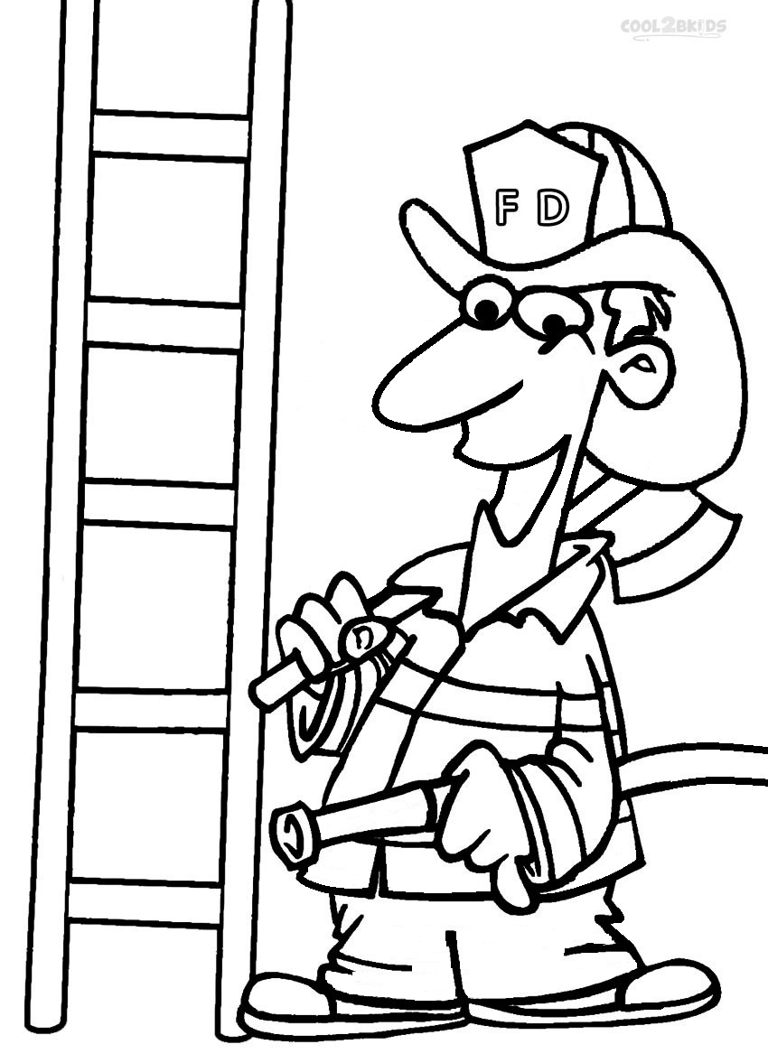 Free Printable Fireman Coloring Pages Cool2bKids