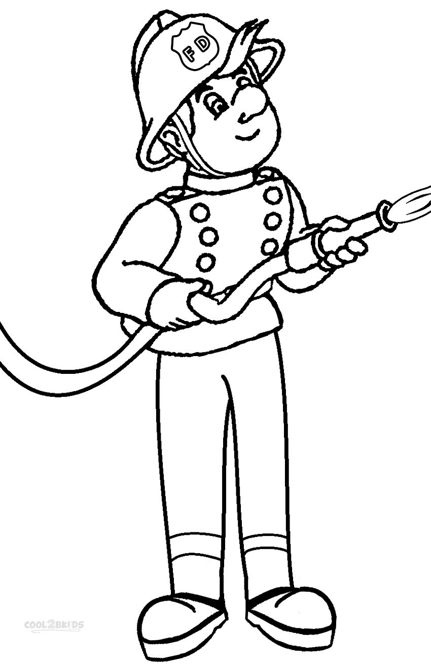 Free Printable Fireman Coloring Pages Free Printable Fireman Coloring Pages