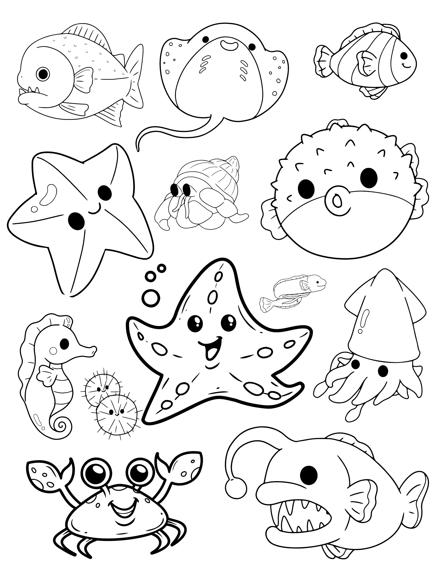 Fish Coloring Pages Printable Fish Coloring Pages Printable