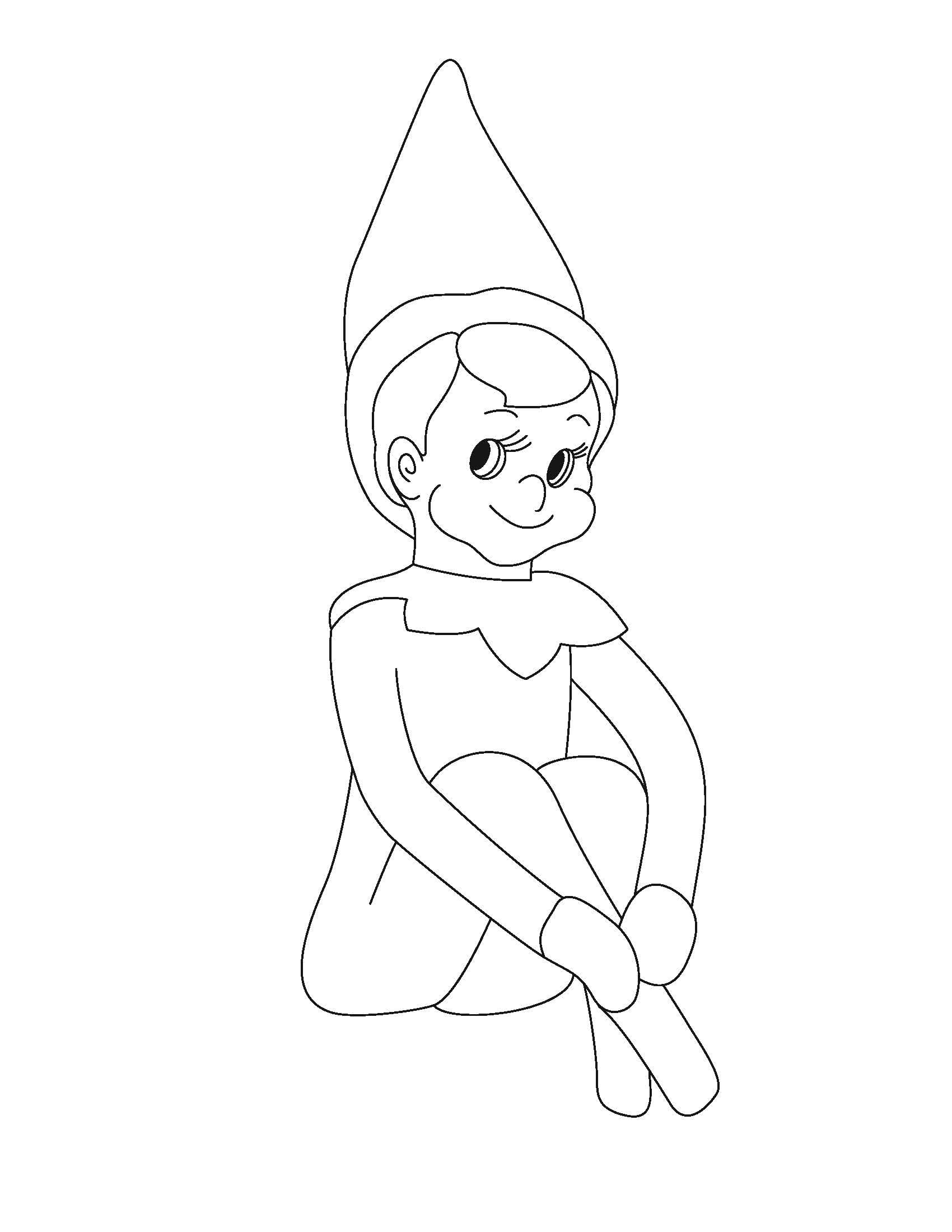 Printable Elf On The Shelf Coloring Pages Printable Elf On The Shelf Coloring Pages
