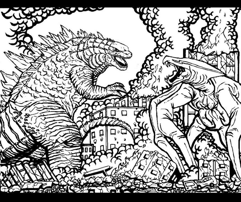 Free Printable Godzilla Coloring Pages