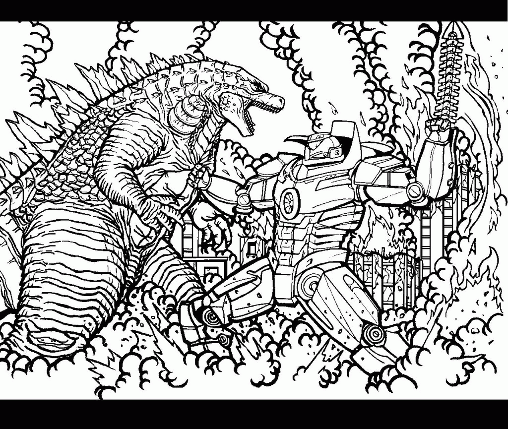 Free Printable Godzilla Coloring Pages
