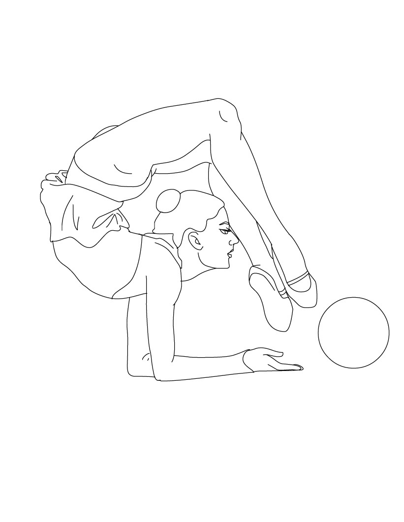 Free Printable Gymnastics Coloring Pages For Kids