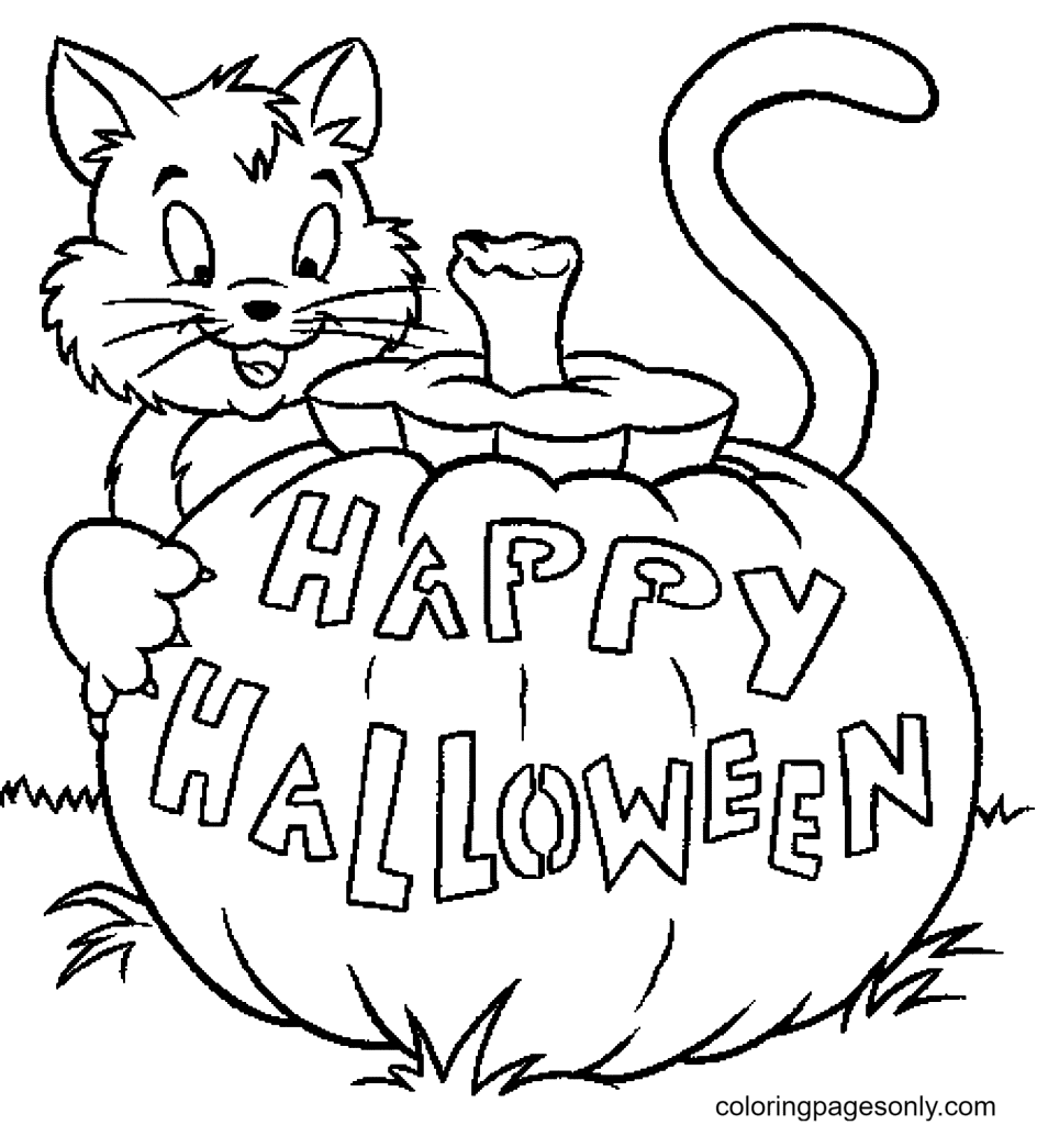 Free Printable Halloween Cat Coloring Pages Free Printable Halloween Cat Coloring Pages