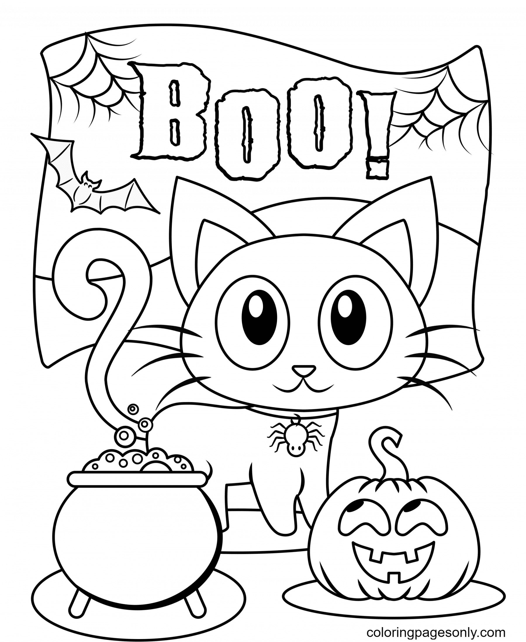 Free Printable Halloween Cat Coloring Pages Free Printable Halloween Cat Coloring Pages