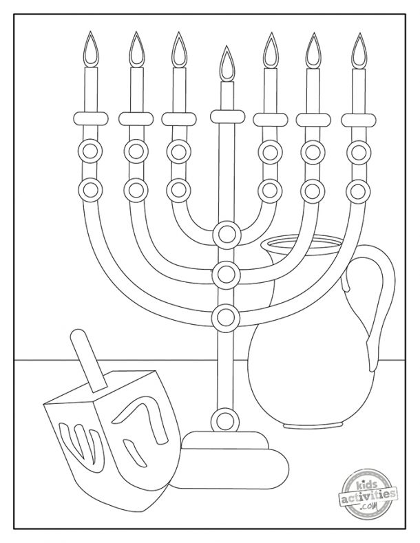Free Printable Hanukkah Coloring Pages Kids Activities Blog