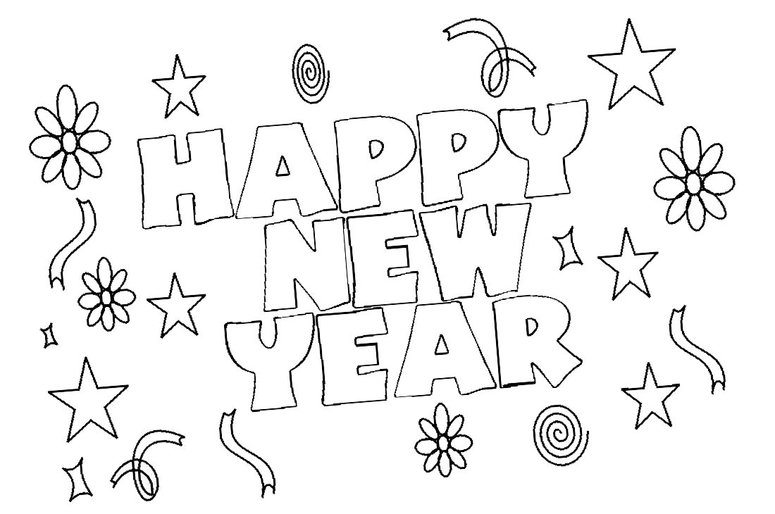 Free Printable Happy New Year Coloring Pages Prntbl